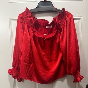 NWT AVARA OFF THE SHOULDER LONG SLEEVE SHIRT